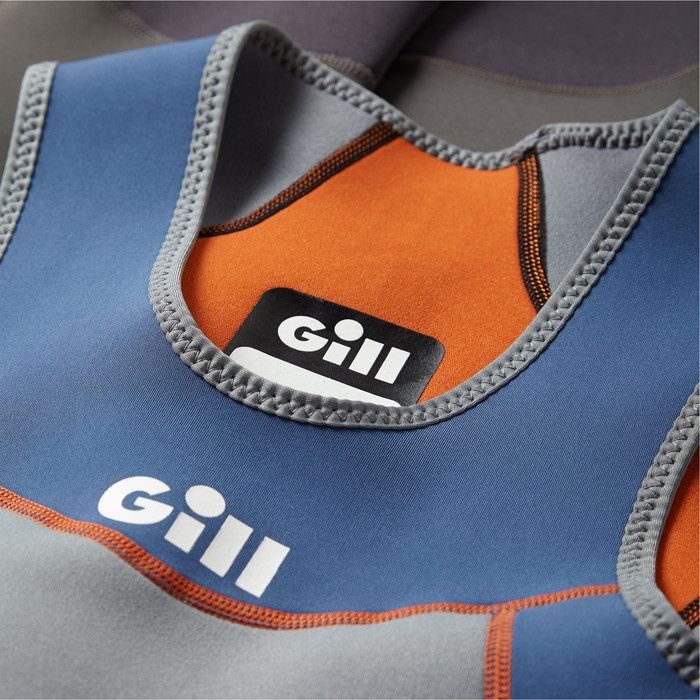 2024 Gill Junior Zenlite 2mm Flatlock Skiff Suit 5002J - Steel Grey
